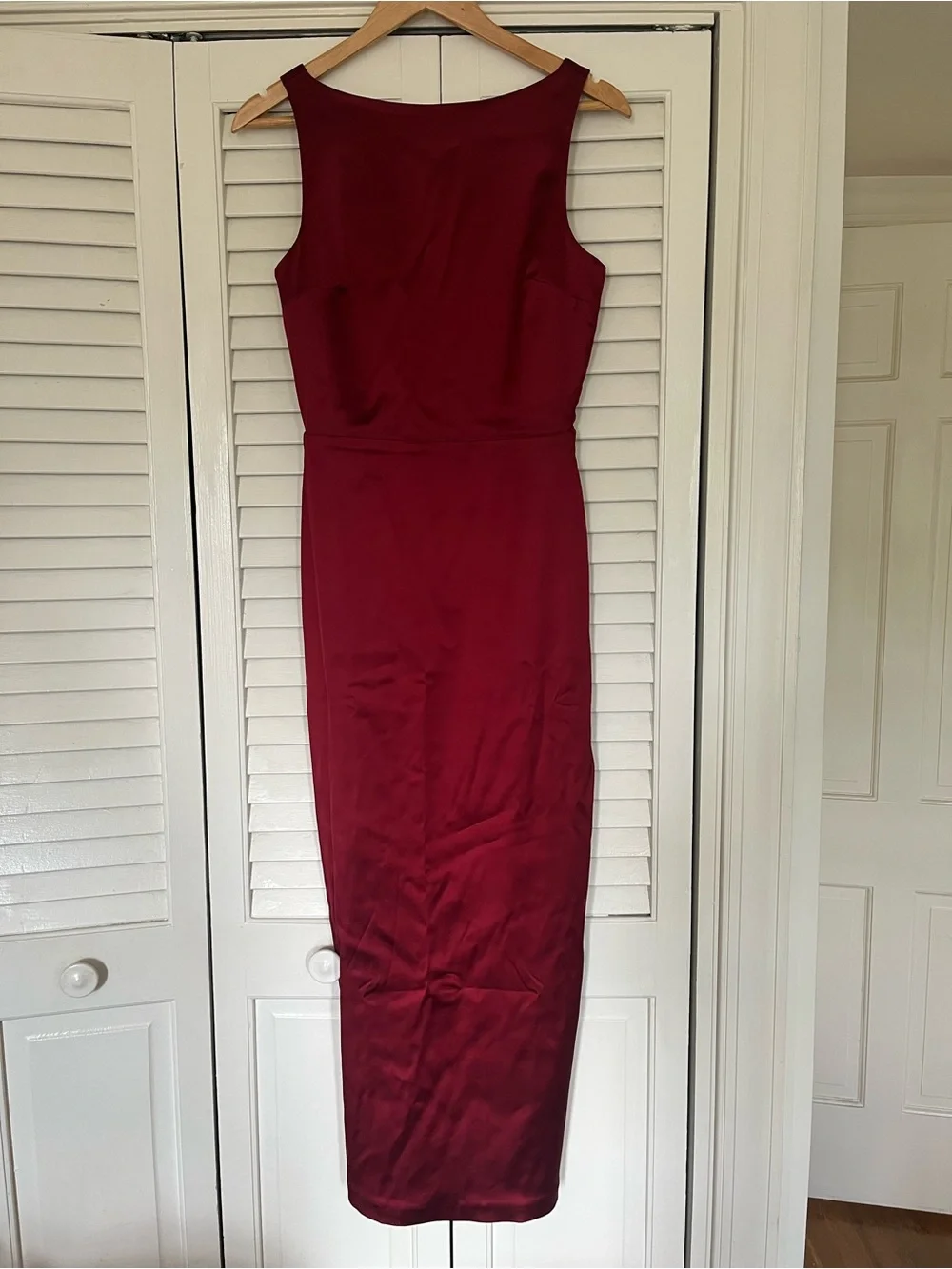 Abercrombie & Fitch Burgundy Satin Maxi Dress